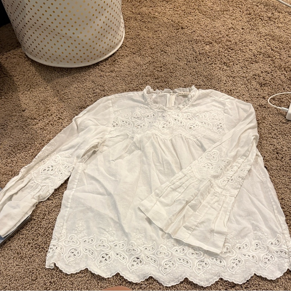 Ulla Johnson White Lace Blouse